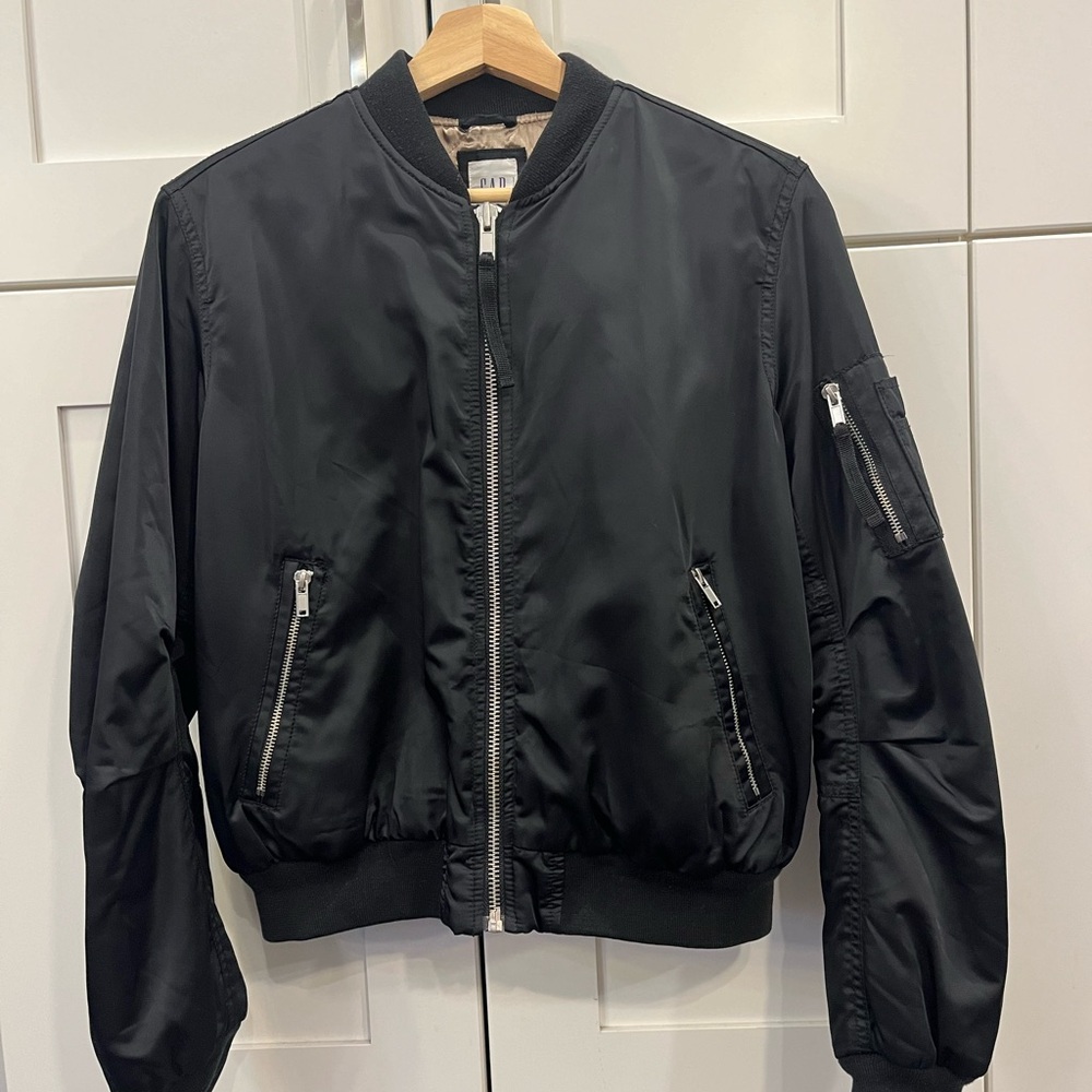 GAP Black Bomber Jacket